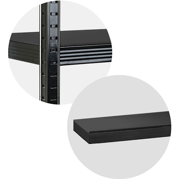 Metal lagerhylde 180 x 90 x 40 cm Humberg HR-851 sort