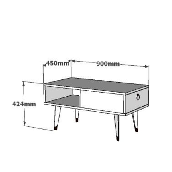 Soffbord Delux - Safir, Vit