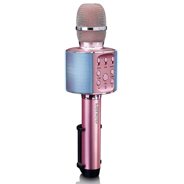 Bluetooth Karaoke Mikrofon med Højttaler og LED-lys