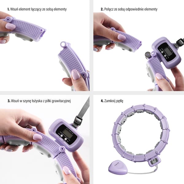 Magnetisk viktad Hula-båge med disk, violett