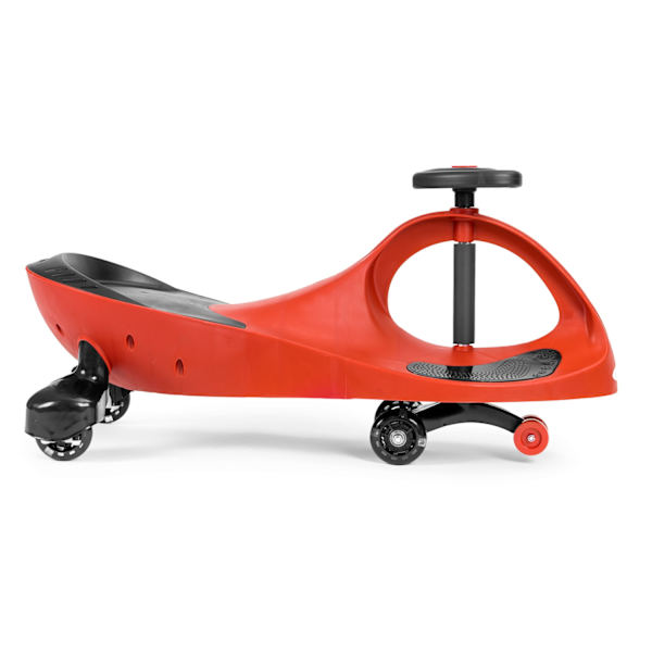 Vridle bil ride-on legetøj LED hjul røde ECOTOYS