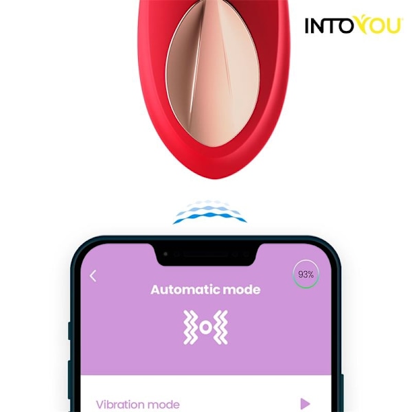 Silikone trussevibrator med App Layer Rød