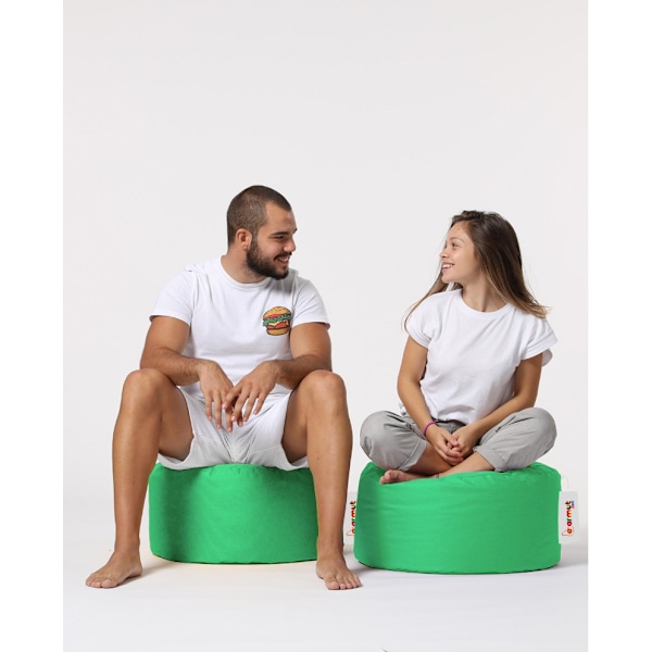 Garden Pouffe Pyöreä Pouf - Vihreä