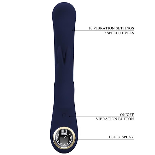 Lamar Vibrator G-Spot Rabbit Mørkeblå