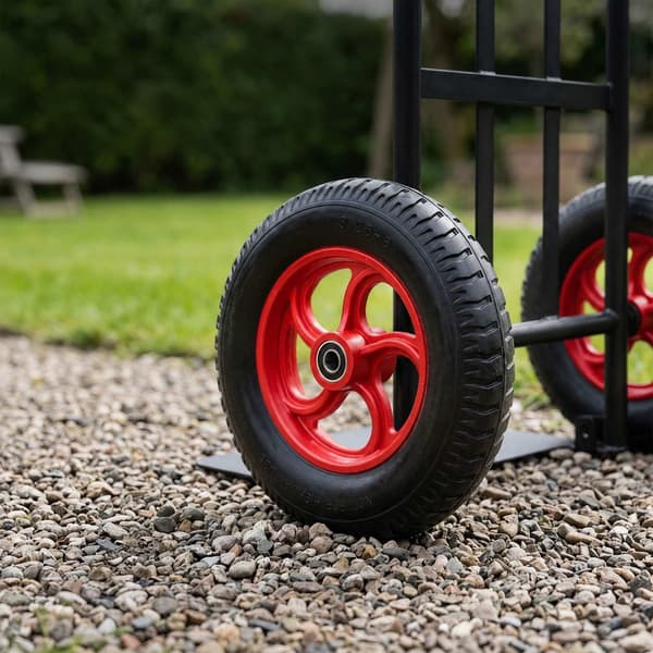Massive gummihjul til trillebør, 3,25-8, sæt med 2
