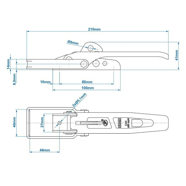 Perävaunun salpa SPP ZB-01A