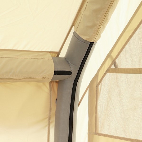 Oppusteligt campingtelt Oppusteligt telt med vindue, dør til 3 personer Familietelt med opbevaringstaske, luftpumpe Oxford vandtæt og vindtæt glamping