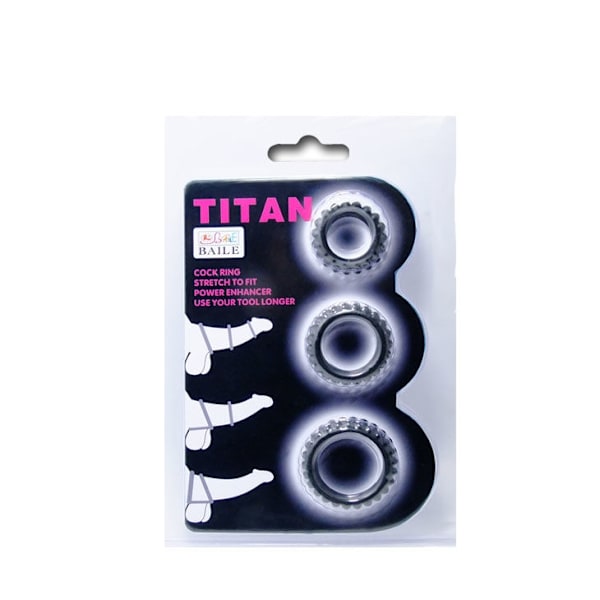 Baile - Titan Set 3 kpl kukkarengas musta 2,8 + 2,4 + 1,9 cm