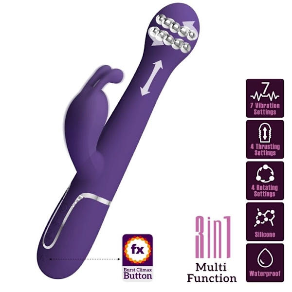 Pretty Love - Dejon Rabbit Vibrator 3 In 1 Monitoimivioletti