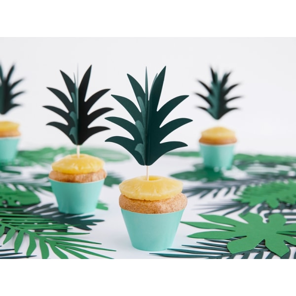 Cupcake toppers Aloha - Ananas (1 pkt / 6 stk.)