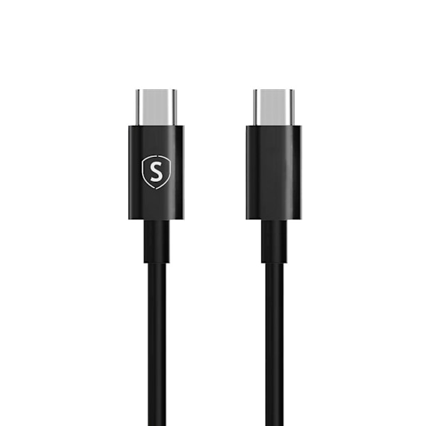 SiGN Hurtigopladningskabel USB-C til USB-C 60W, 3A, PD, 0,25m - Sort