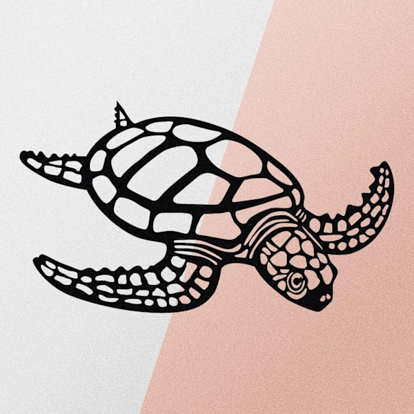 Dekorativt metalvægtilbehør Caretta Caretta