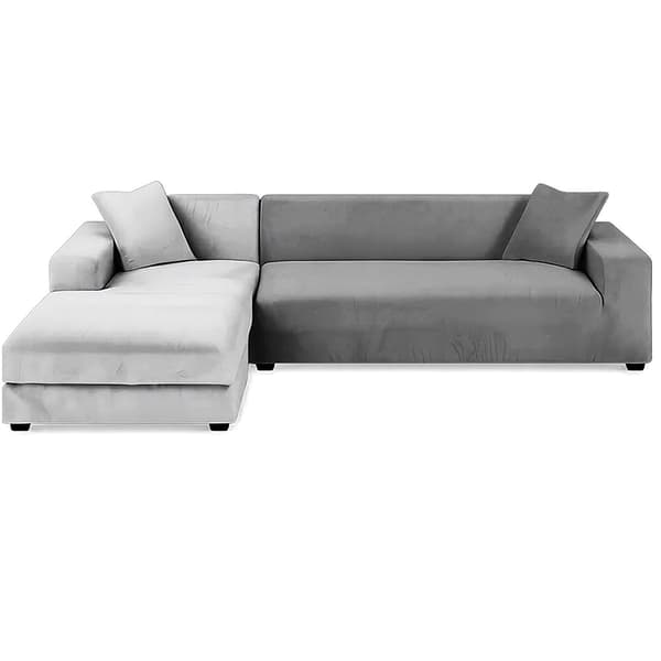 Mörkgrå sofföverdrag, 145-185 cm stretchtyg