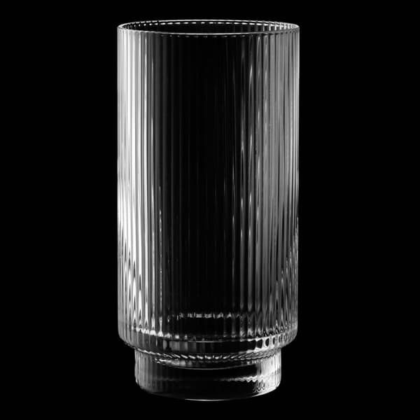 Dricksglas, räfflat klarglas, 49 cl, 2-pack