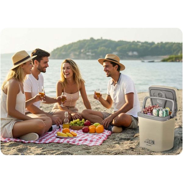 Berdsen Icemax turistkøleskab 26 liter ECO mode - creme