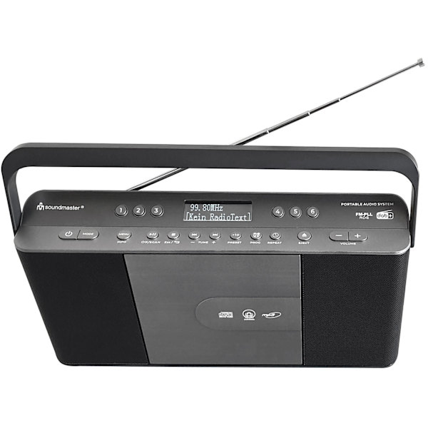 Radio Snabbval CD Bärbar RCD1870SW Svart/Silvergrå