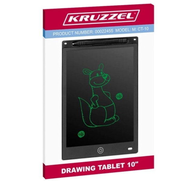 Tegnetablet 10" sort XL KRUZZEL 22455