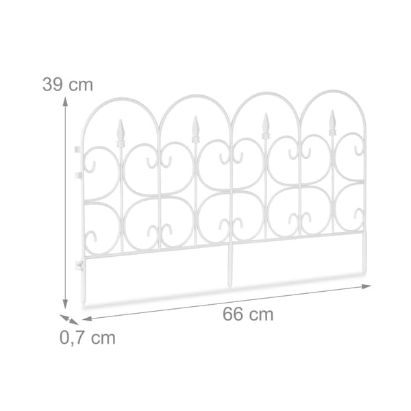 Rabattstaket plast svart/vit