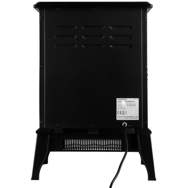 Elektrisk pejs 2000W, sort, 2 varmeniveauer