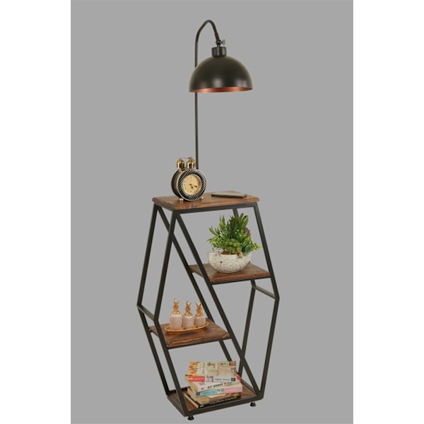 Golvlampa Sembol Ceviz Lambader Retro 3 Başlıklı