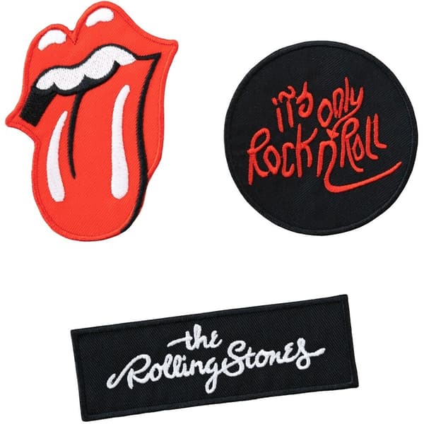 Rolling Stones 3-delt patchsæt til fans og samlere