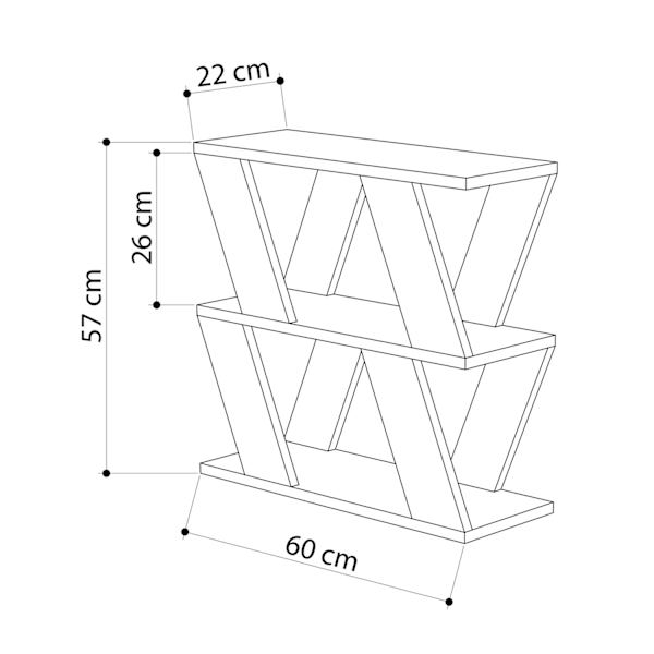 Sidebord Lazena - Hvid