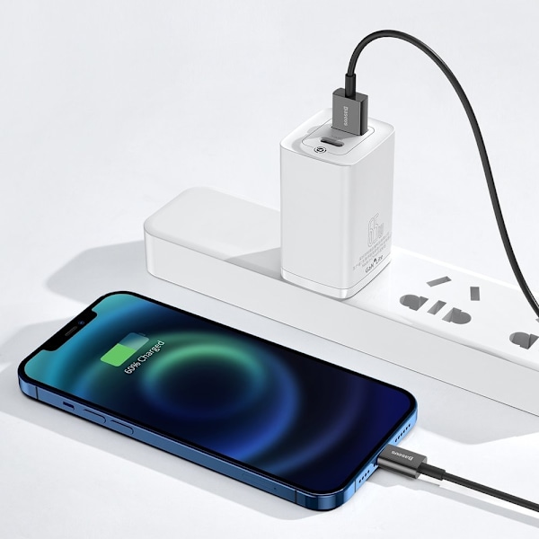 Superior kabel til iPhone USB - Lightning 2.4A 1m sort