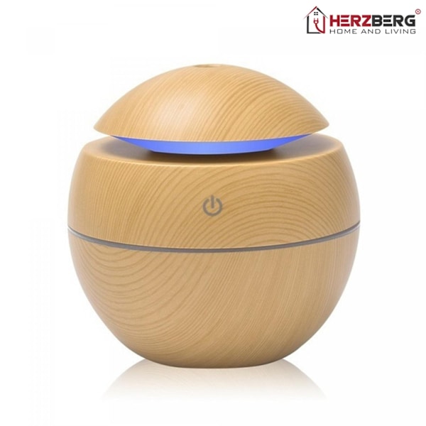 Herzberg Air Humidifier Aroma Oil Diffusori Tummaa puuta