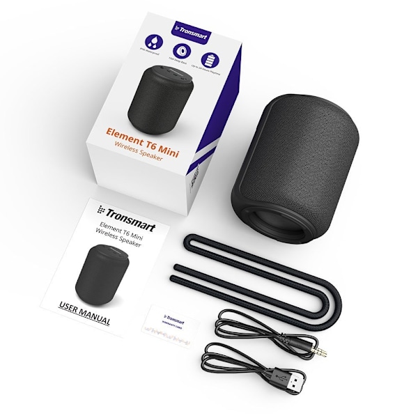 Tronsmart T6 mini trådlös högtalare Bluetooth 5.3 15W svart