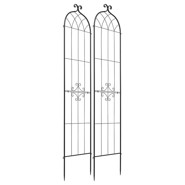 Rosenträdgårdsspaljer 2-pack, 220 x 52,5 cm, stål