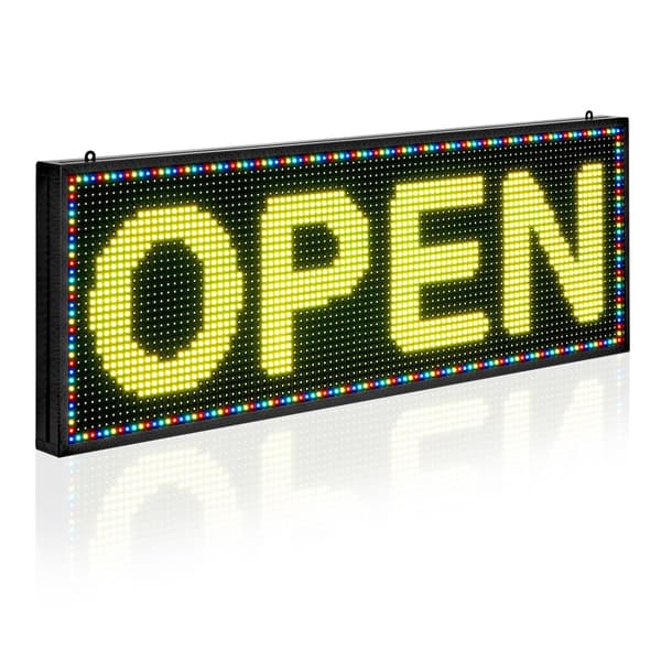 Programmerbar LED-skylt i fullfärg, Bluetooth, 102x33 cm
