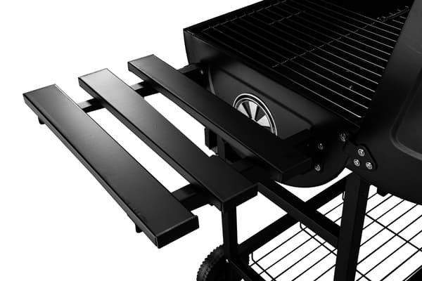 Kulgrill til haven med 2 riste, askebakke og termometer