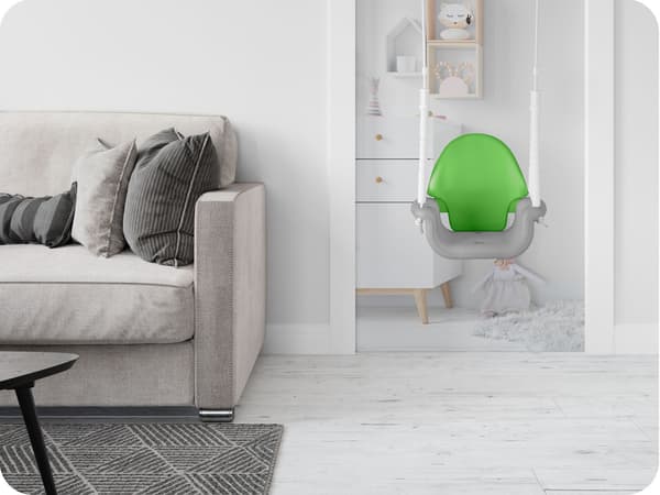 Ricokids Elephant 3in1 ämpärikeinu, harmaa ja vihreä