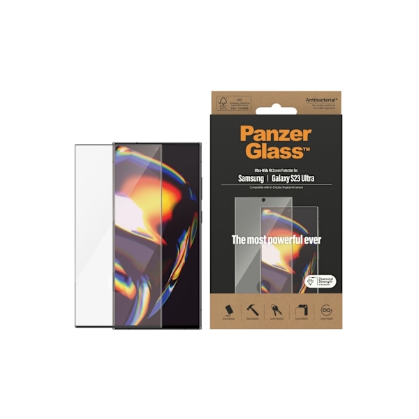 PanzerGlass™ | Mobiltelefon Skärmskydd - Ultra-Wide Fit | Samsung Galaxy S23 Ultra