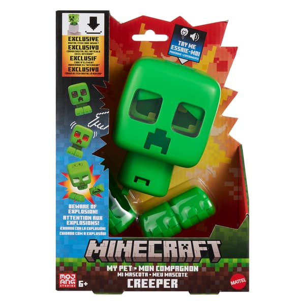 Minecraft Creeper-legetøj med lyd og lys, 15 cm