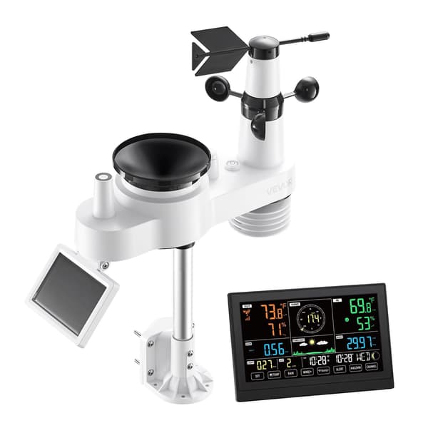 Wi-Fi vejrstation med app, 7-i-1 solsensor