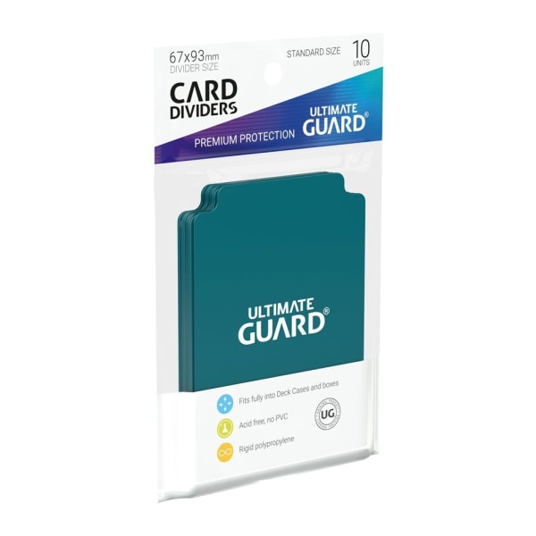 Ultimate Guard Card Dividers Standardstørrelse Petrol Blue (10)