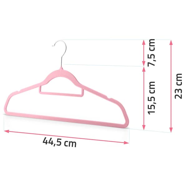 Velour vaateripustimet 20 kpl MS-859 Massido