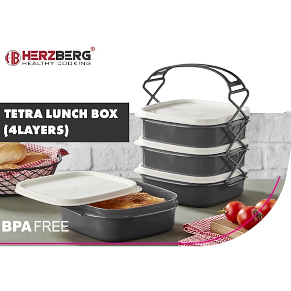 Herzberg 4 Layer Tetra -lounaslaatikko