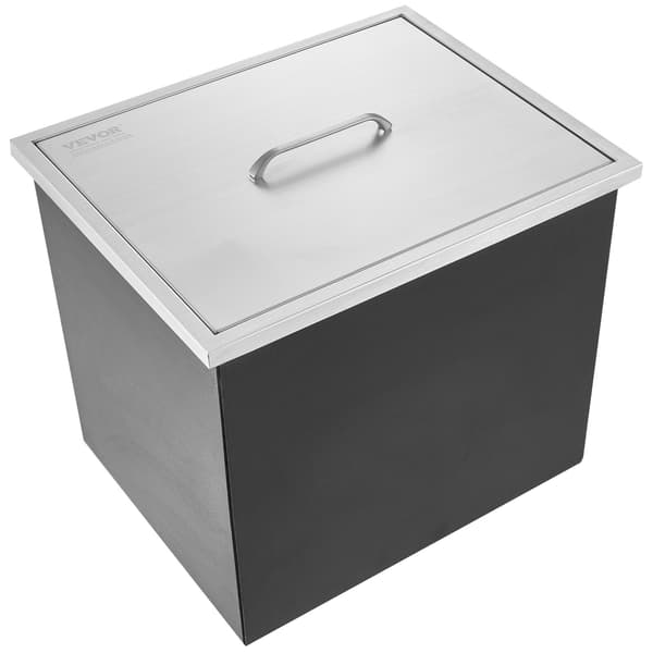 Drop-in køleboks, rustfrit stål, 32 qt, låg, afløb