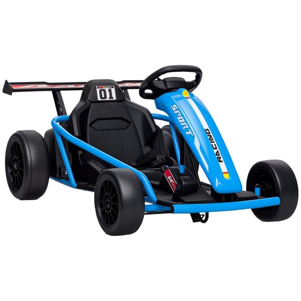 24V elektrisk gokart til drifting, 8-12 år, blå