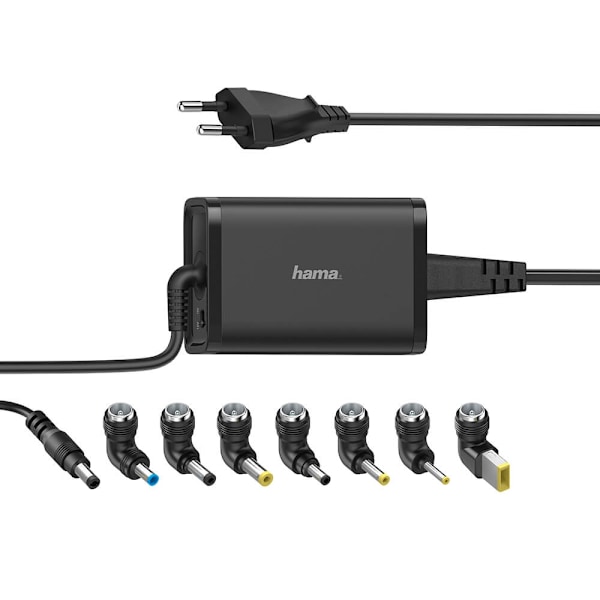 HAMA Strømforsyning Notebook Universal 100-240V 15-19V/45W 8x Adapter Sort