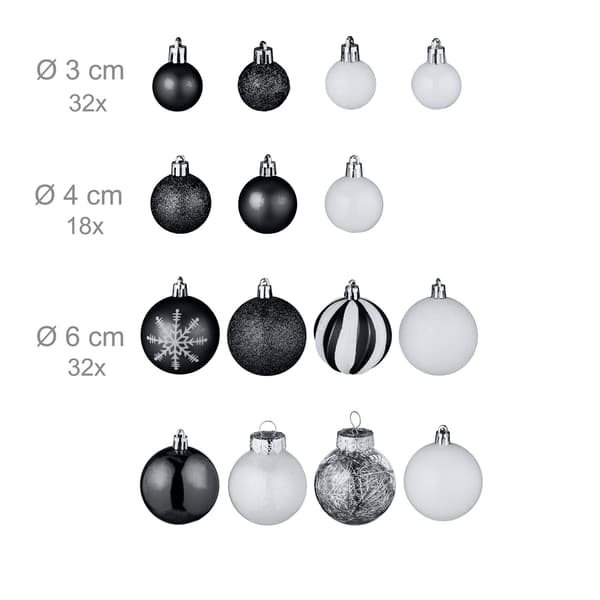 Juletræspyntssæt, 101 plastikkugler