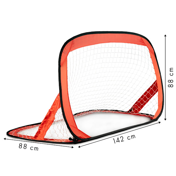 Fotbollsmål, två fotbollsmål för barn, 142 cm