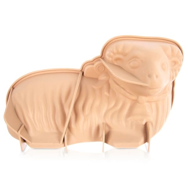 Silikone bageform til lammekølle, beige 31x17x9 cm