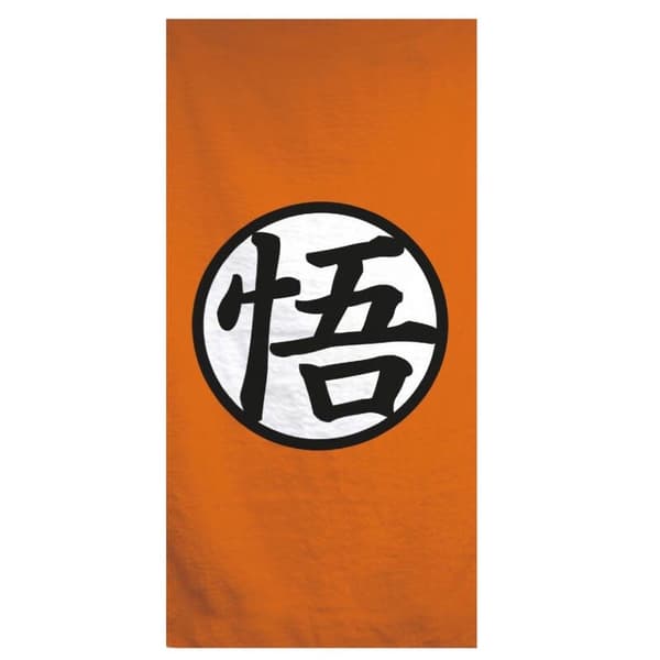Mikrofiberstrandhandduk med Dragon Ball-logotyp