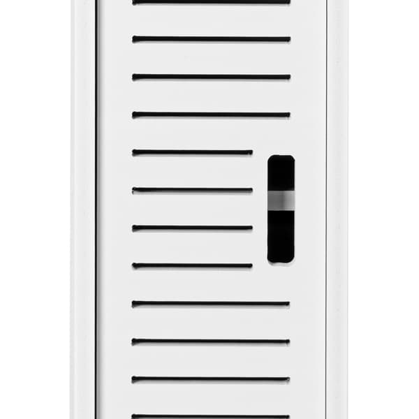 Badrumsförvaringsskåp, Vit, WPC, 4 hyllor