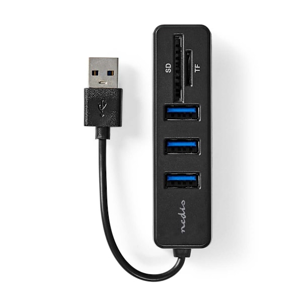 USB-hubb | 1x USB-A | 3x USB A hona | 5-Port port(s) | USB 2.0 | USB ström | SD & MicroSD