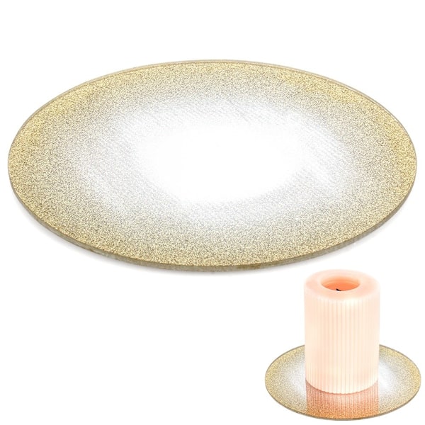 Stander til dekorative lyskompositioner, spejlglas, glitter, 15 cm