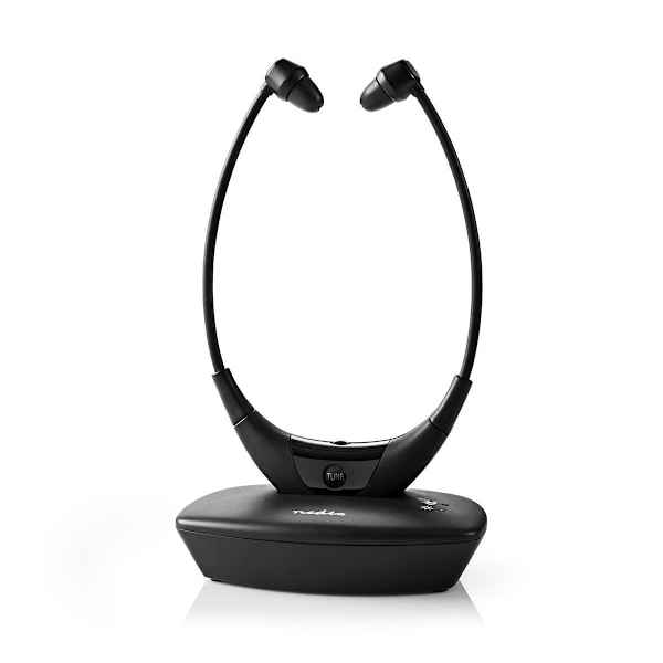 Trådløst TV hovedtelefoner | RF | In-Ear | Maksimal batteritid: 4.5 timer | 35 m | Digital lyd | Opladningsstation | Balancekontrol | Sort